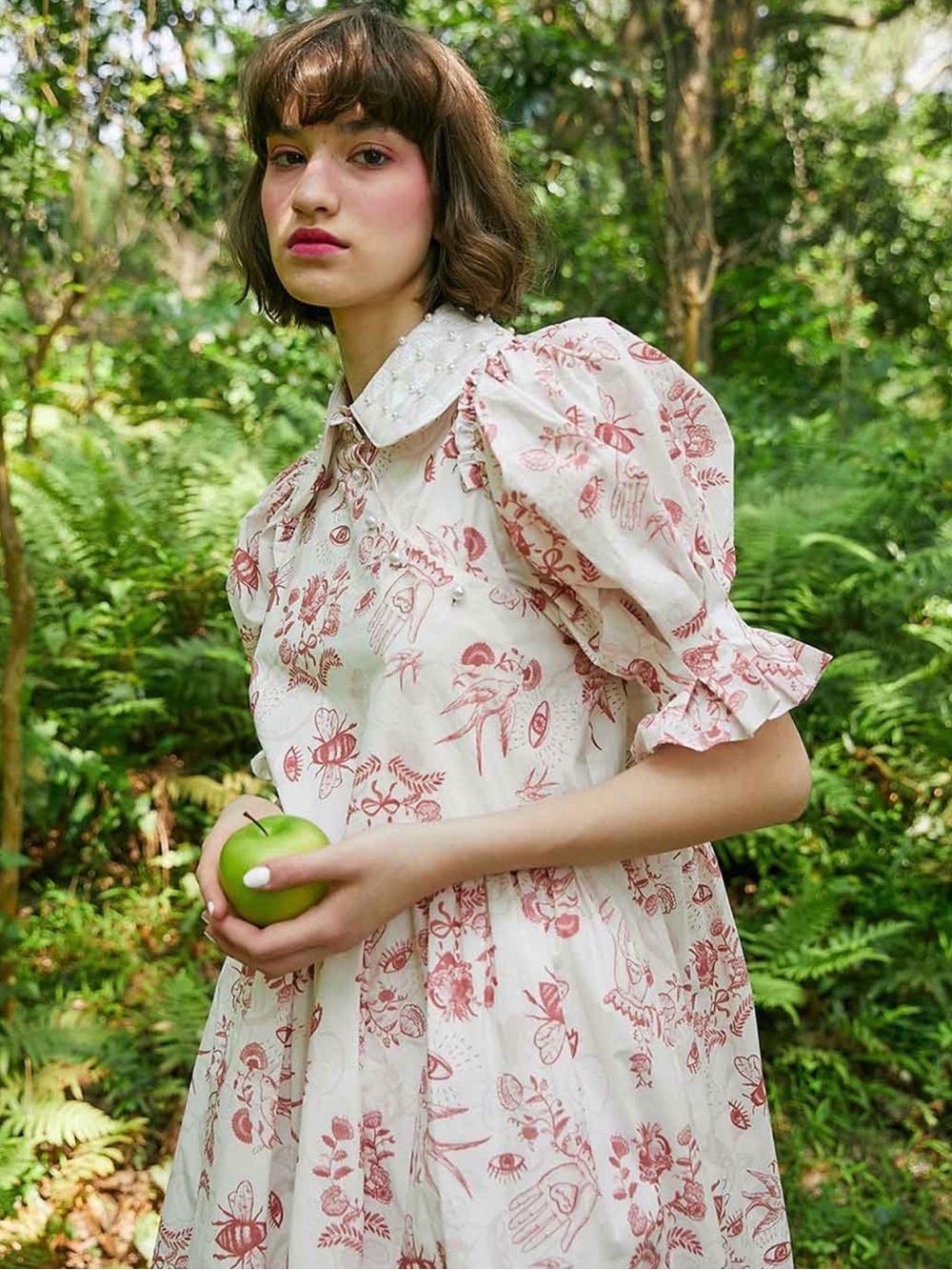 Unlogical Poem “Peace Bee With You” Asymmetrical Dress | XS